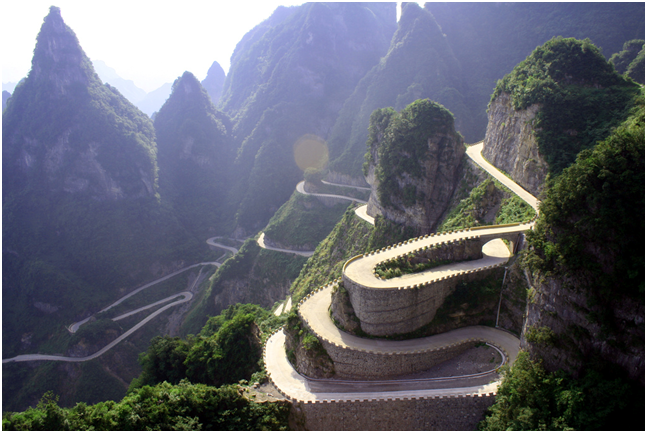 china winding highway