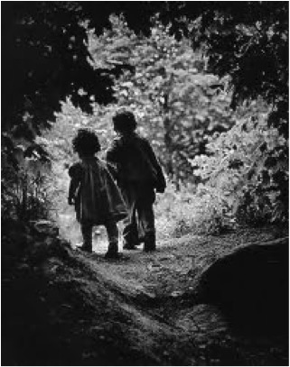 Kids on path